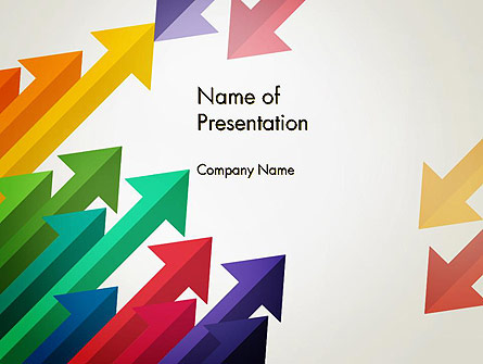 Color Arrows Pointing Towards Each Other Presentation Template, Master Slide