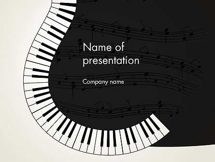 Guitar and Piano Art Presentation Template, Master Slide