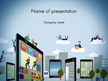 Mobile Advertising Presentation Template, Master Slide