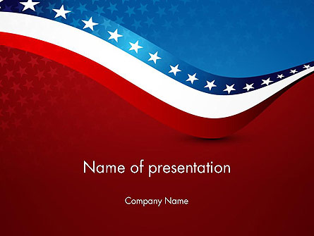 USA Patriotic Themed Presentation Template, Master Slide