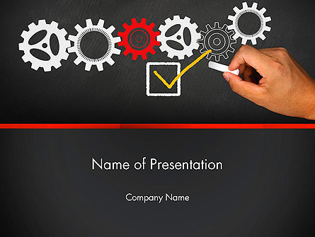 Solution With Gear Concept Presentation Template, Master Slide