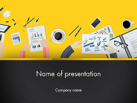 Office Meeting Top View Presentation Template, Master Slide