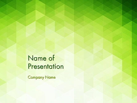 Green Polygons Presentation Template, Master Slide
