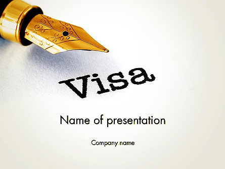 Immigration Visa Presentation Template, Master Slide