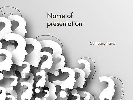 Faces With Question Marks Presentation Template, Master Slide