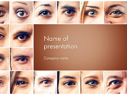 Peoples Eyes Presentation Template, Master Slide
