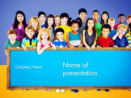Diverse Preschool Children Presentation Template, Master Slide