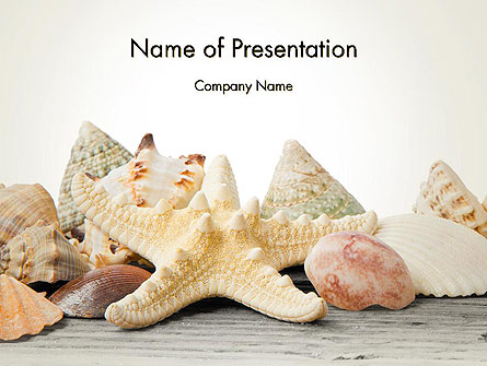 Starfish with Shells Presentation Template, Master Slide