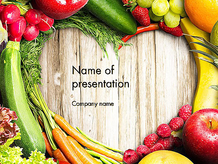 Love Fruit and Veg Presentation Template, Master Slide