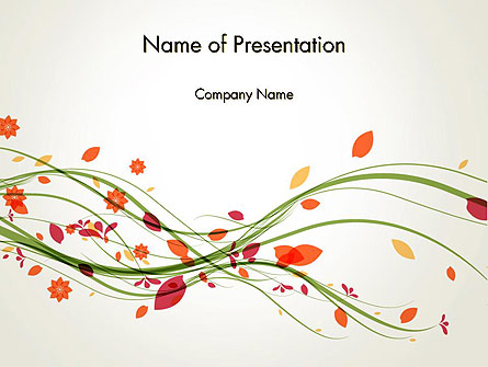 Branch with Autumn Leaves Presentation Template, Master Slide