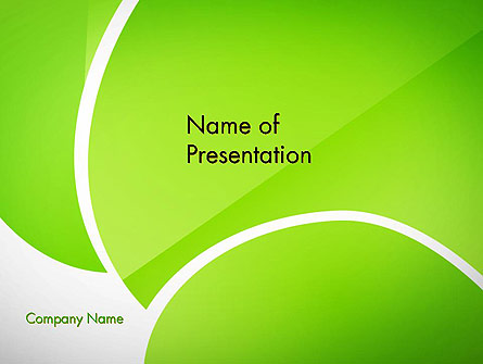 Green Flat Petals Abstract Presentation Template, Master Slide