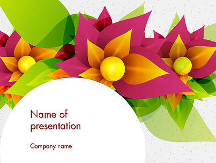 Abstract Flower Presentation Template, Master Slide