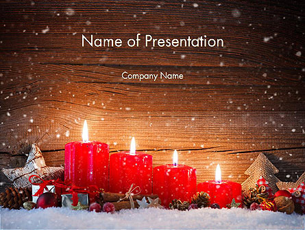 Christmas Candlelight Presentation Template, Master Slide