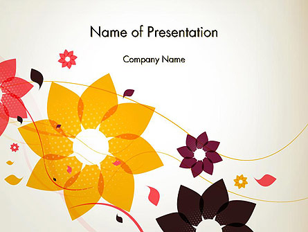 Colored Flowers in Flat Design Presentation Template, Master Slide