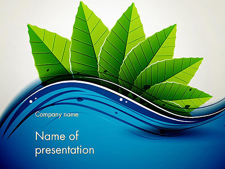 River and Green Leaves Presentation Template, Master Slide