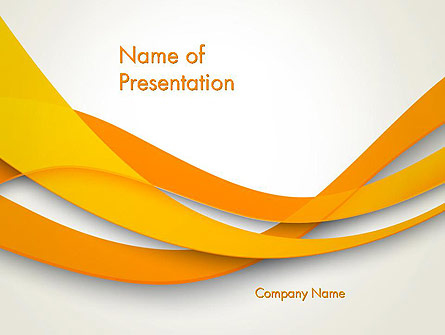 Orange Waves Abstract Presentation Template, Master Slide
