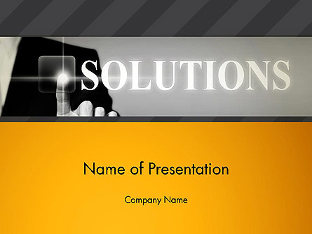 Press The Solution Key Presentation Template, Master Slide