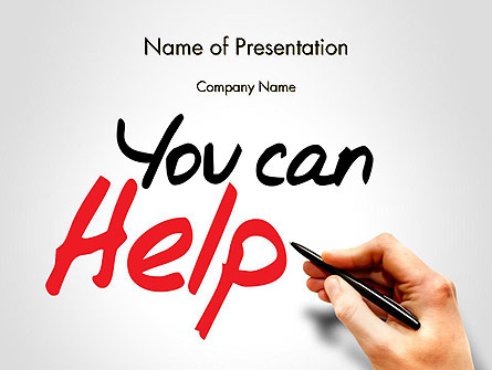 You Can Help Presentation Template, Master Slide