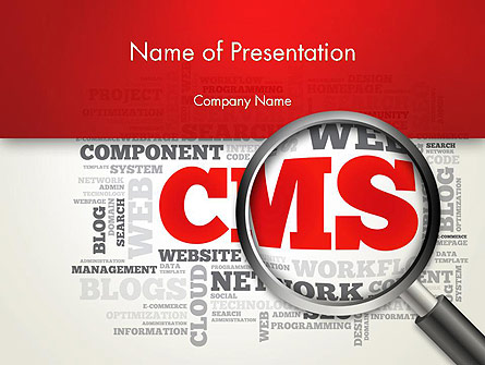CMS Word Cloud Presentation Template, Master Slide