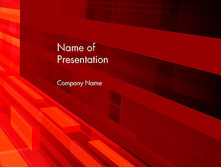 Red Tendency Abstract Presentation Template, Master Slide