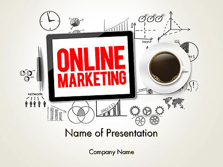 Online Marketing Strategy Concept Presentation Template, Master Slide