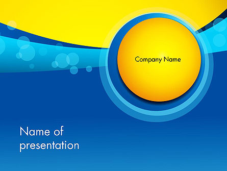 Golden and Blue Abstract Presentation Template, Master Slide