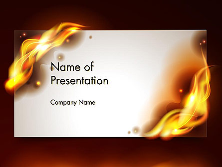 Burning Paper Presentation Template, Master Slide