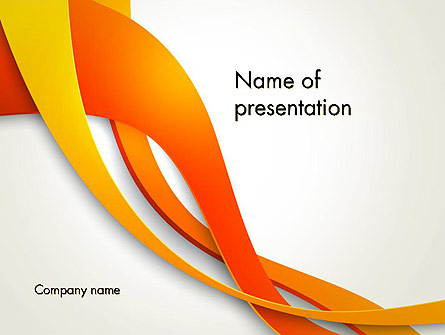 Orange Stream Waves Presentation Template, Master Slide