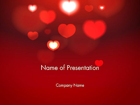Hearts Love Theme Presentation Template, Master Slide