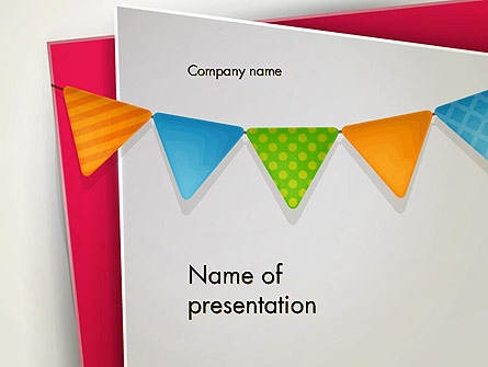 Paper Birthday Banner Presentation Template, Master Slide