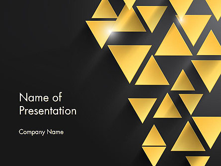 Gold Triangles Presentation Template, Master Slide