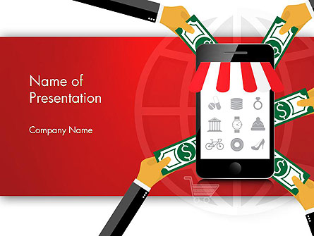 Online Mobile Purchases Presentation Template, Master Slide