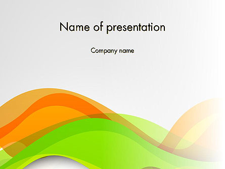 Green and Orange Curves Presentation Template, Master Slide