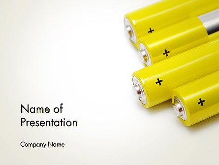 Yellow Batteries Presentation Template, Master Slide
