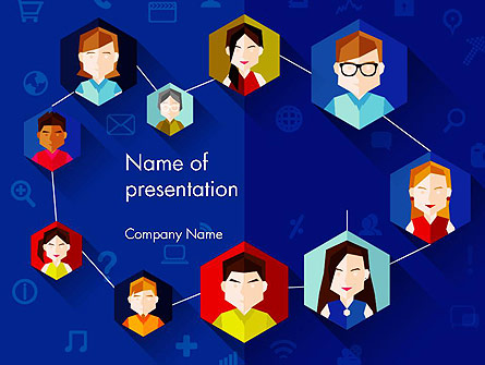 Creative Social Networking People Presentation Template, Master Slide