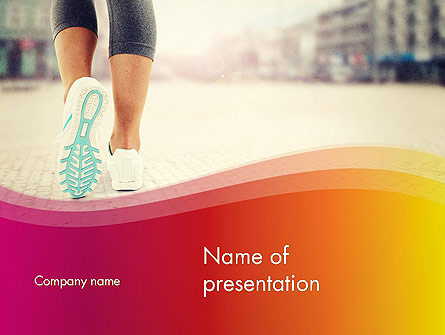 Legs Of Jogging Woman Presentation Template, Master Slide