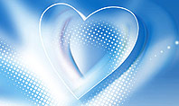 Blue Heart Background Presentation Template