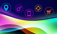 Colorful Wave with App Icons Presentation Template
