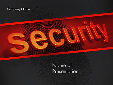 Biometrics Security System Presentation Template, Master Slide