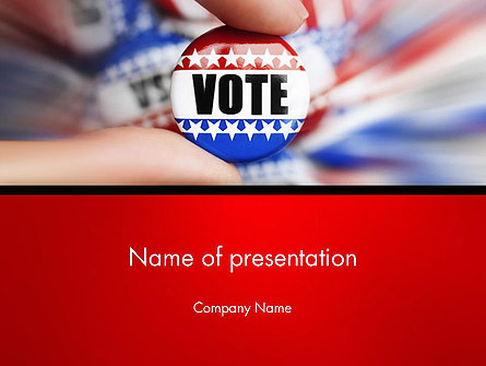 Vote Badge Presentation Template, Master Slide