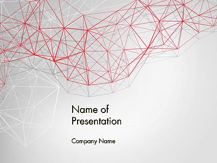 3D Wireframe Abstract Presentation Template, Master Slide