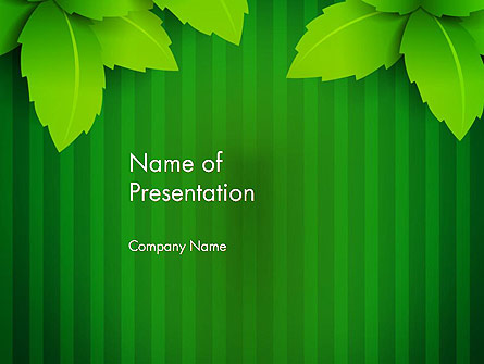 Green Leaf Theme Presentation Template, Master Slide