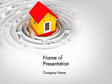 House in the Labyrinth Center Presentation Template, Master Slide