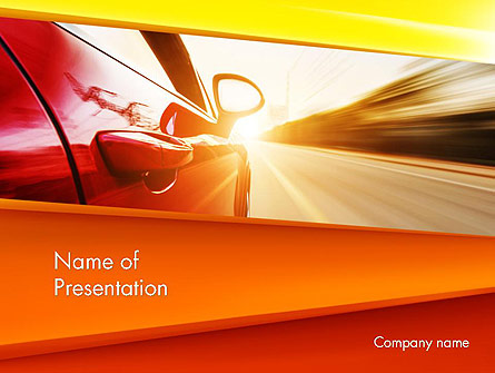 High-Speed Car Presentation Template, Master Slide