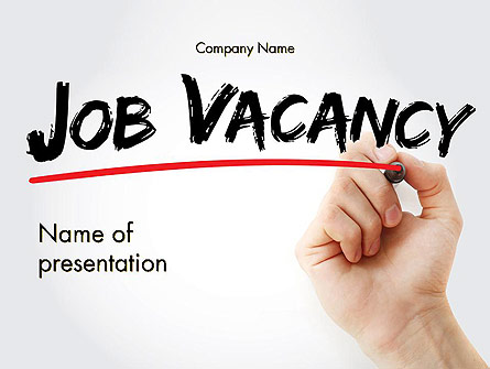Job Vacancy Presentation Template, Master Slide