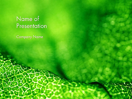Green Leaf Texture Presentation Template, Master Slide