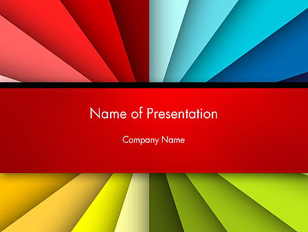 Colored Ribbons Converging to One Point Presentation Template, Master Slide
