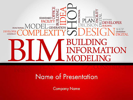 BIM Word Cloud Presentation Template, Master Slide