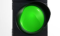 Green Railroad Traffic Light Presentation Template