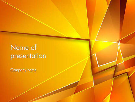 Gold Geometric Abstraction Presentation Template, Master Slide